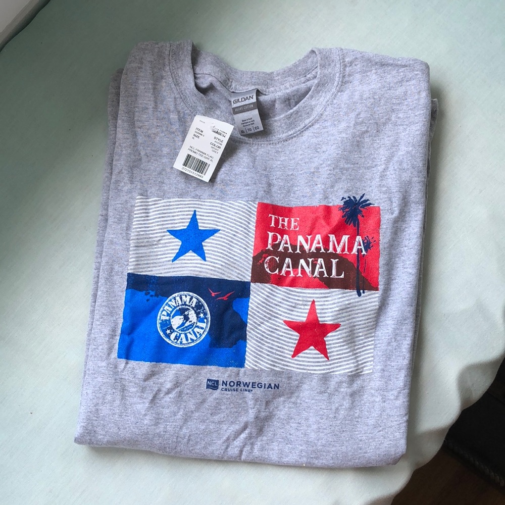 Grey Cotton NWT Souvenir Shirt-The Panama Canal